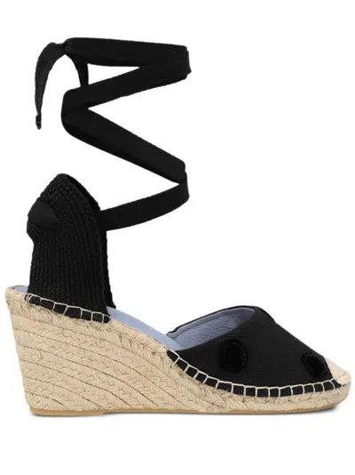 Blue Bird Shoes Anabela Espadrilhes In Black