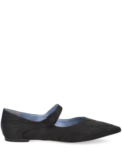 Blue Bird Shoes Jacquard Ballerina Shoes In Schwarz