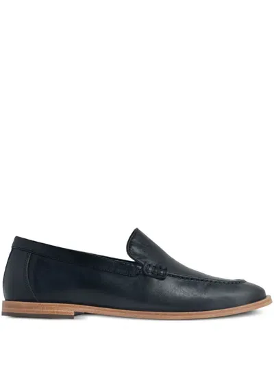 Blue Bird Shoes Stripe-detailing Leather Loafers In Black