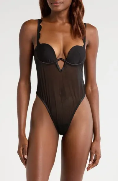 Bluebella Jasmine Underwire Bodysuit In Black