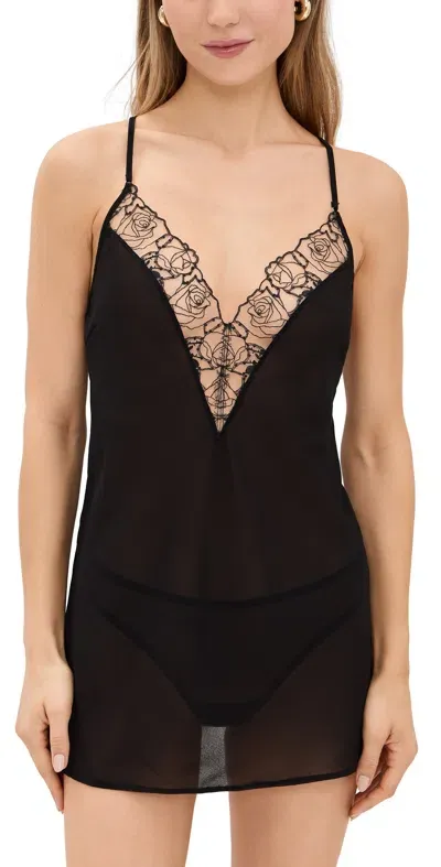 Bluebella Rosalie Short Chemise Black/sheer