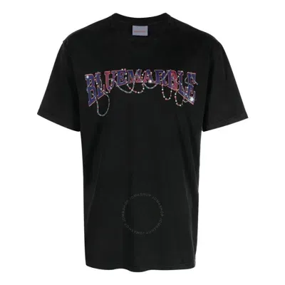 Bluemarble Logo Printed Crew-neck T-shirt In Black