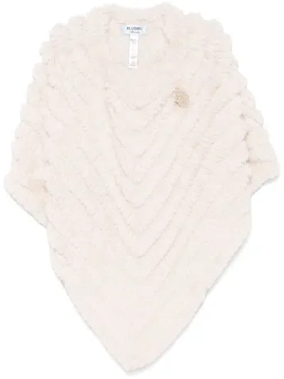 Blugirl Faux-fur Poncho In White