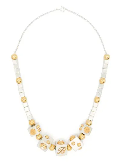 Blumarine Beaded Choker Necklace In Multi