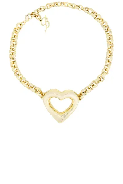 Blumarine Heart Choker Necklace In Gold