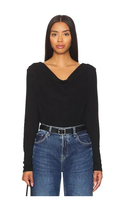 Bobi Long Sleeve Blouse In Black