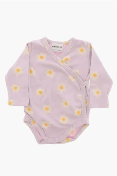 Bobo Choses Floral-printed Cotton Stretch Bodysuit In Pink