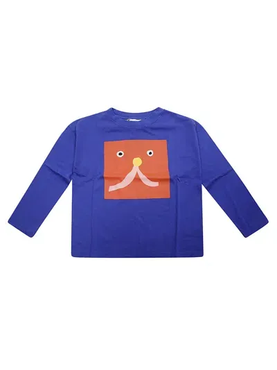 Bobo Choses T Shirt Manica Lunga Smile Cane In Blue