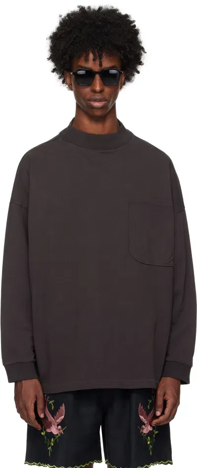 Bode Black Barry Mockneck T-shirt