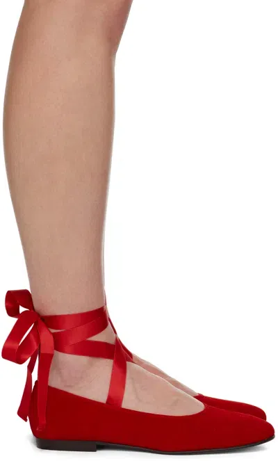 Bode Red Musette Ballerina Flats In Chili