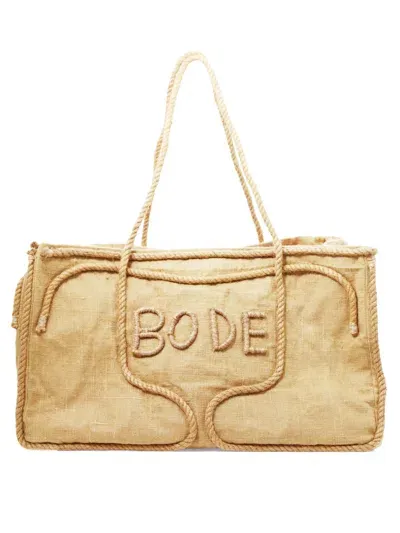 Bode Rope Shoulder Bags In Beige