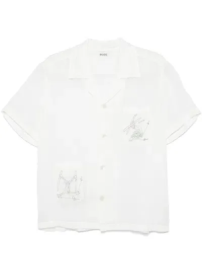 Bode Skiers Shirt In White