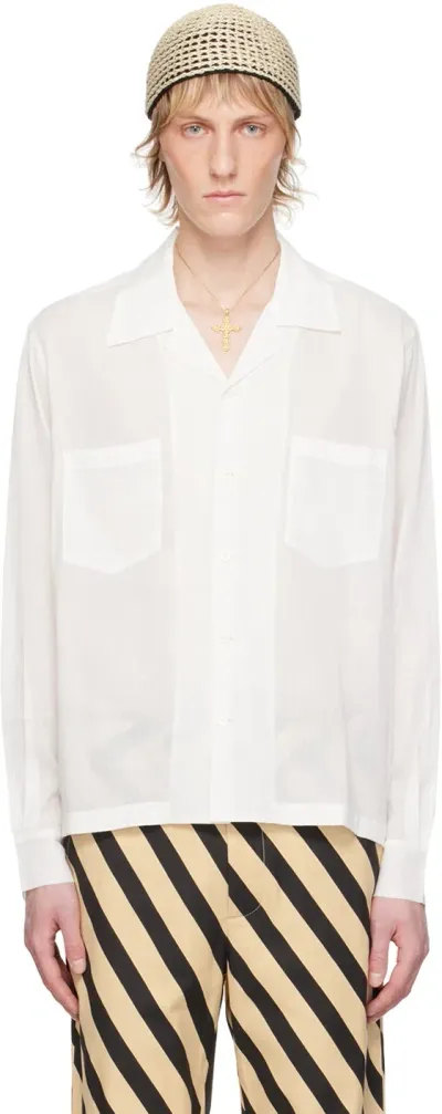 Bode White Boxy Shirt