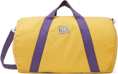 Bode Yellow & Purple Two-tone Gym Duffle Bag In Yellw