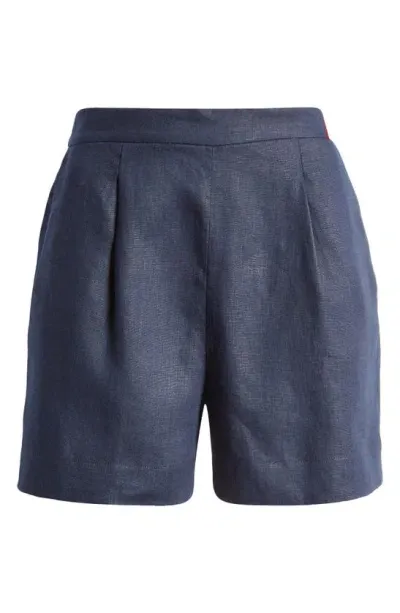 Boden Hampstead Linen Shorts In Navy