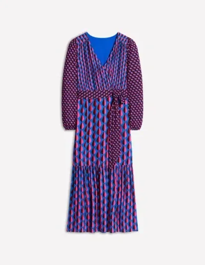 Boden Ophelia Wrap Midi Jersey Dress Multi, Raindrop Geo Women  In Multi/ Raindrop Geo