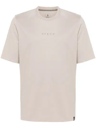 Boggi Milano High-performance Jersey T-shirt In Braun