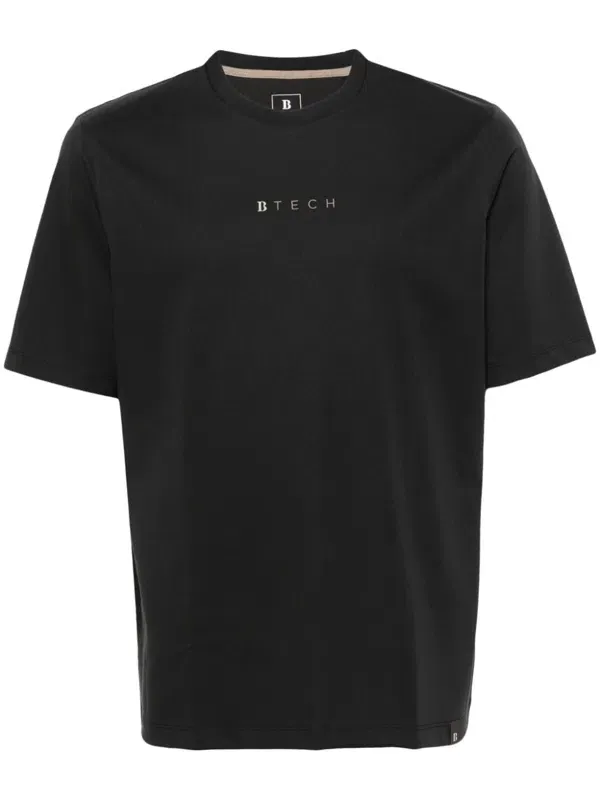 Boggi Milano High-performance Jersey T-shirt In Schwarz