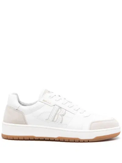 Boggi Milano Large Logo Sneakers In White