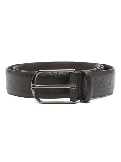 Boggi Milano Leather Belt In Brown