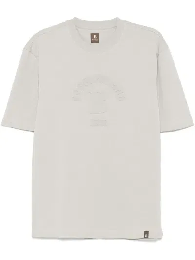 Boggi Milano Logo-embossed T-shirt In Grau