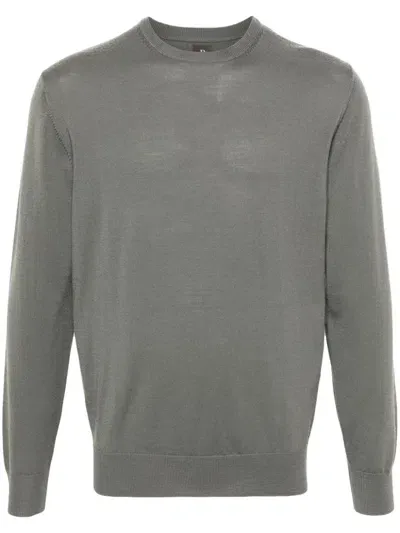 Boggi Milano Merino Wool Sweater In Green