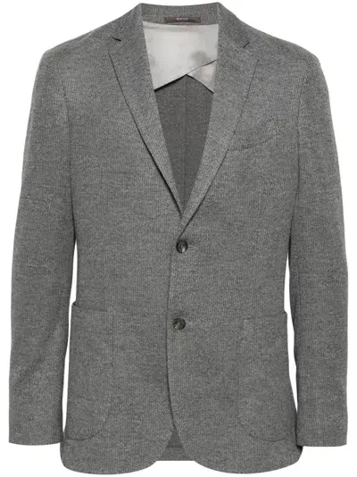 Boggi Milano Notched Lapels Blazer In Grau