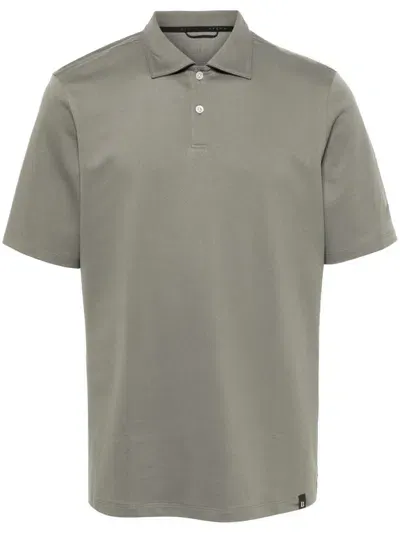 Boggi Milano Piqué High-performance Polo Shirt In Grün