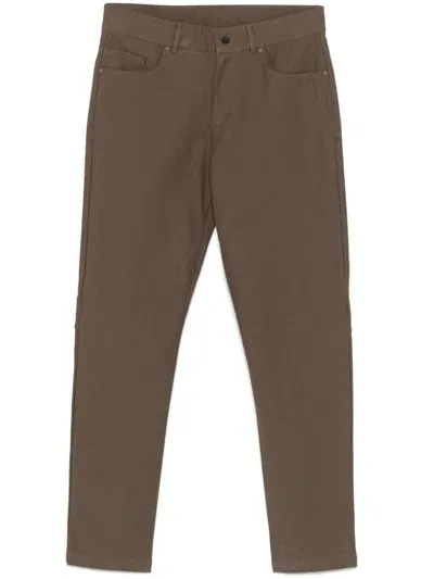 Boggi Milano Straight-leg Trousers In Brown