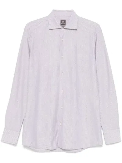 Boggi Milano Striped Shirt In Neutrals