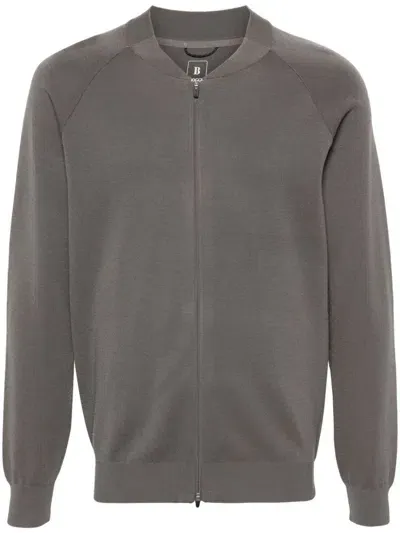 Boggi Milano Tech Cardigan In Grey