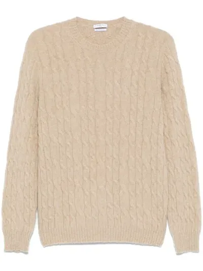 Boglioli Cable-knit Sweater In Beige