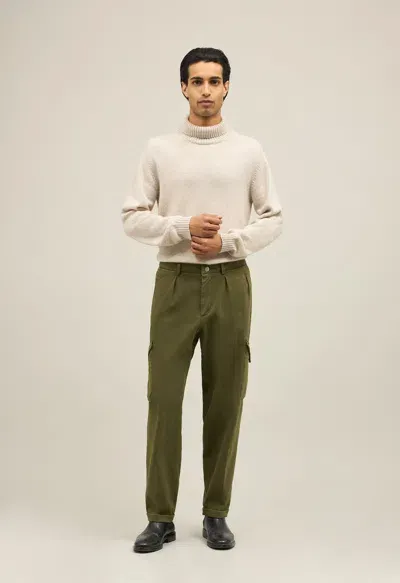 Boglioli Comfort Cotton Cargo Trousers In Neutral