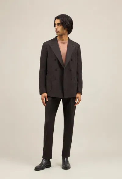 Boglioli Comfort Wool Cashmere Dover Suit In Dark Brown