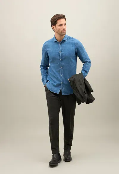 Boglioli Denim Shirt In Blue