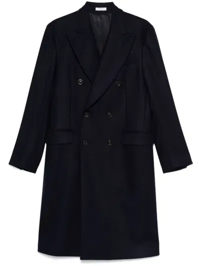 Boglioli Double-breasted Coat In Blau