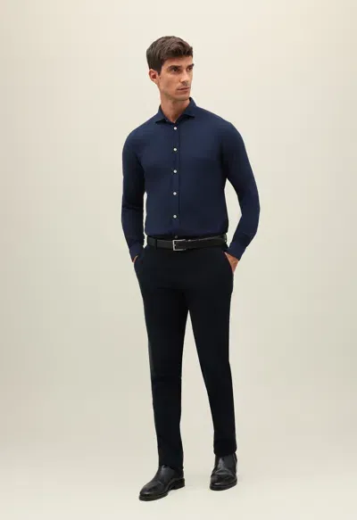 Boglioli Garment Dyed Corduroy Slim Chinos In Blue