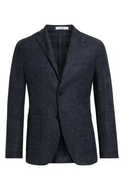 Boglioli K-jacket Glen Plaid Sport Coat In Navy/grey