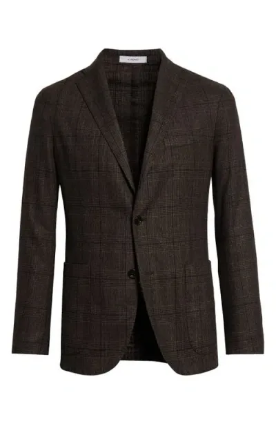 Boglioli K-jacket Plaid Wool Blend Sport Coat In Brown