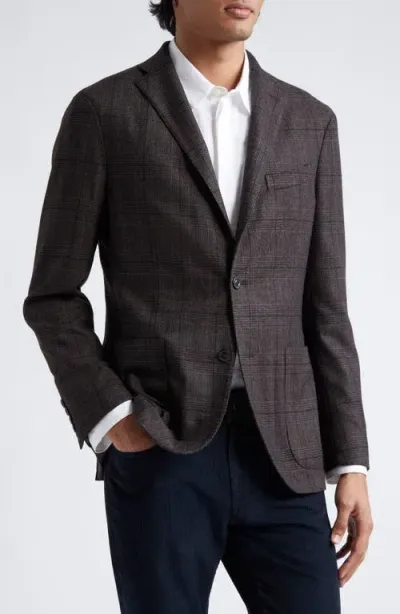 Boglioli K-jacket Virgin Wool Sport Coat In Grey/blue