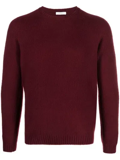 Boglioli Knitted Crew-neck Jumper In Red