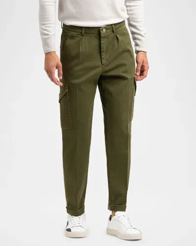 Boglioli Men's Military Cargo Pants In Olive