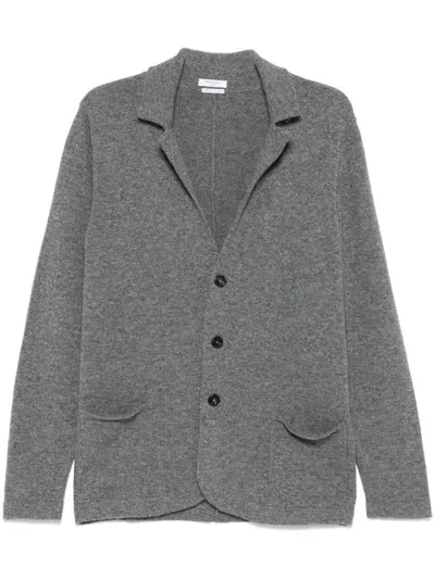 Boglioli Notched-lapels Cardigan In Grey