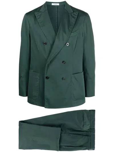 Boglioli Double-breasted Blazer In Green