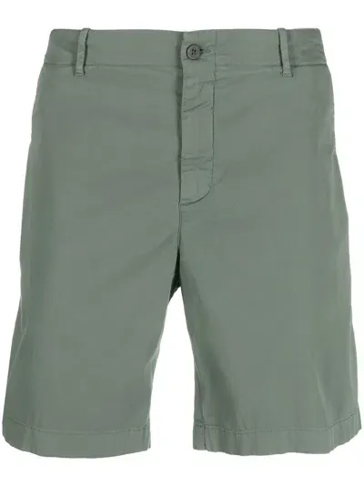 Boglioli Stretch-cotton Bermuda Shorts In Green