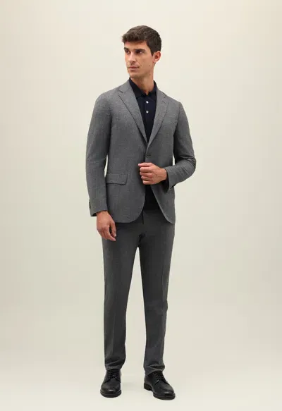 Boglioli Superlight Flannel B-line Suit In Grey