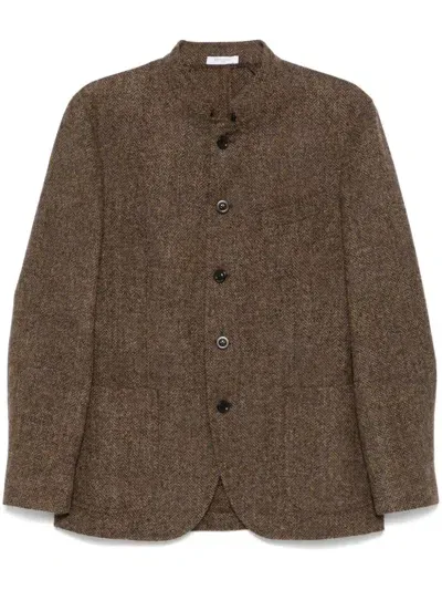 Boglioli Tweed Blazer In Brown