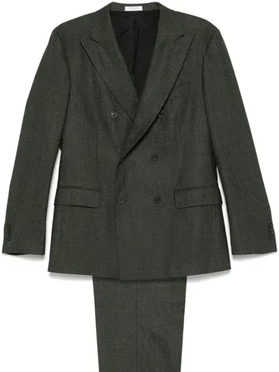 Boglioli Virgin Wool Suit In Green