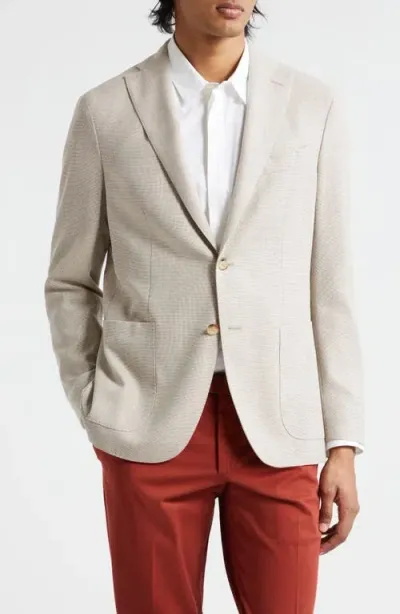 Boglioli Wool Hopsack Sport Coat In Light Beige