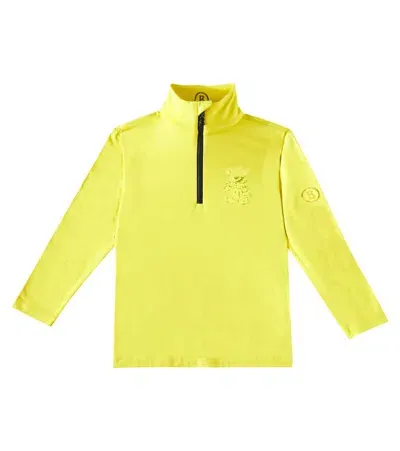 Bogner Kids' Benno Half-zip Technical Top In Yellow